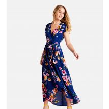 Women's Blue Floral Midi Dress Mela New Look