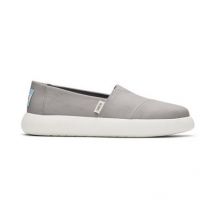 TOMS Dark Grey Canvas Slip On Espadrilles New Look