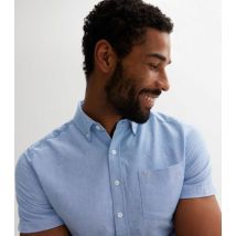 Men's Farah Blue Short Sleeve Shirt New Look