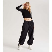 Women's Black Ribbed Knit Cut Out Crop Jumper Urban Bliss New Look
