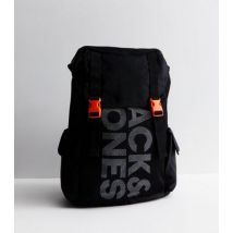 Men's Jack & Jones Black Logo Backpack New Look