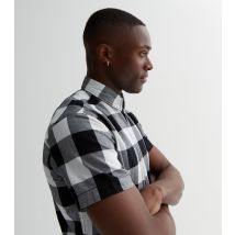 Men's White Gingham Short Sleeve Shirt Jack & Jones New Look