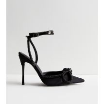 Women's Black Diamanté Stiletto Heel Court Shoes Public Desire New Look