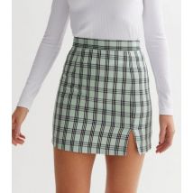 Cutie London Mint Green Check Mini Skirt New Look