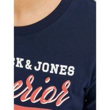 Jack & Jones Junior Navy Long Sleeve Logo T-Shirt New Look