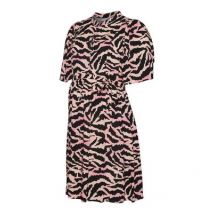 Mamalicious Maternity Pink Zebra Print Belted Mini Shirt Dress New Look