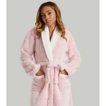 Loungeable Pink Fleece Dressing Gown New Look