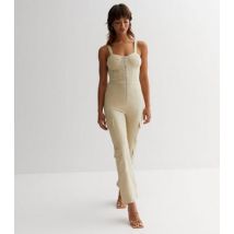 Cameo Rose Stone Zip Utility Jumpsuit New Look