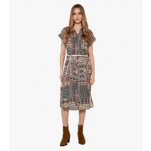 Women's Rust Patchwork Midi Dress Apricot New Look