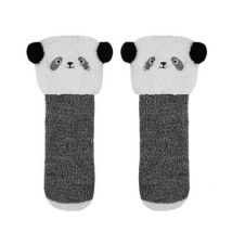 Loungeable Dark Grey Panda Cosy Socks New Look