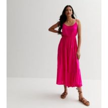 Sunshine Soul Pink Strappy Tiered Midi Dress New Look