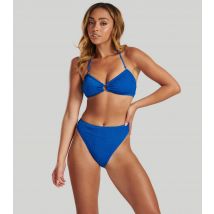 Women's Blue Ribbed Bikini Set South Beach New Look