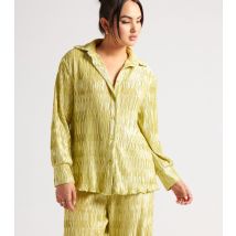 Women's Light Green Textured Plissé Oversized Shirt Urban Bliss New Look