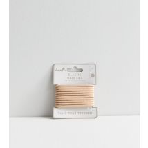 Creations 10 Pack Light Brown Elastic Hair Ties Danielle New Look