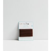 Creations 10 Pack Brown Elastic Hair Ties Danielle New Look
