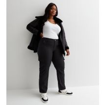 Women's Plus Size Black Cargo Jeans Curves Blue Vanilla New Look