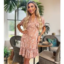 Women's Brown Polka Dot Mini Dress AX Paris New Look