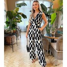 AX Paris Black and White Sleeveless Jumpsuit New Look