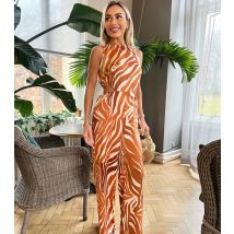 Women's Rust Cut Out Jumpsuit AX Paris New Look