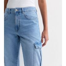 ONLY Blue High Waist Cargo Jeans New Look