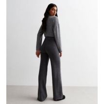 Gini London Grey Fine Knit Trousers New Look