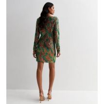 Cutie London Green Sequin Cowl Neck Mini Dress New Look