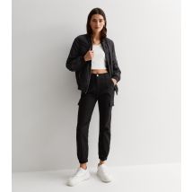 Women's Black Cargo Trousers Pink Vanilla New Look