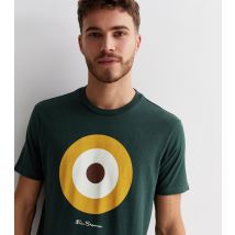 Men's Dark Green Cotton Target Logo T-Shirt Ben Sherman New Look