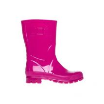 JUJU Bright Pink Calf Jelly Boots New Look