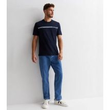 Men's Ben Sherman Navy Cotton Stripe T-Shirt New Look