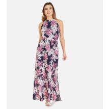 Women's Navy Floral Sleeveless Maxi Dress Mela New Look