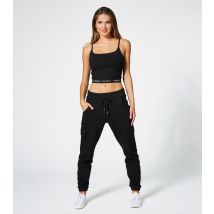 Women's Black Cuffed Cargo Joggers Pineapple New Look