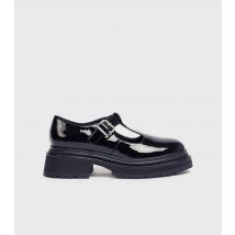 Women's Black Patent Chunky Mary Jane Shoes London Rebel New Look