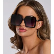 South Beach Black Oversized Square Sunglasses New Look