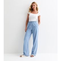 Women's Blue Drawstring Wide Leg Trousers JDY New Look
