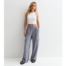 Women's Light Grey Linen Blend Cargo Trousers JDY New Look