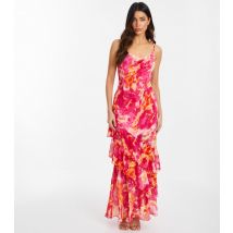 Women's Pink Chiffon Maxi Dress Quiz New Look
