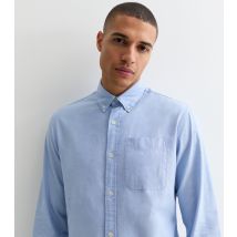 Men's Pale Blue Regular Cotton Oxford Shirt Jack & Jones New Look
