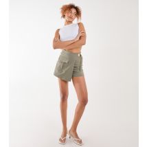 Women's Khaki Belted Wrap Skort Pink Vanilla New Look