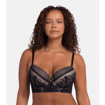 Women's Plus Size Lace Panelled Wired Bra Curves Dorina New Look