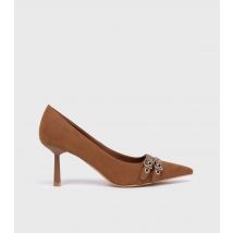 Women's Brown Buckled Pointed Court Shoes London Rebel New Look