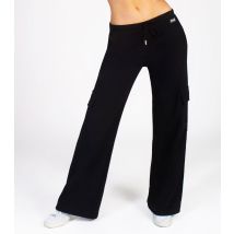 Women's Black Drawstring Wide Leg Joggers Pineapple New Look