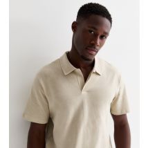 Men's Stone Linen-Blend Short Sleeve Resort Shirt Only and Sons New Look