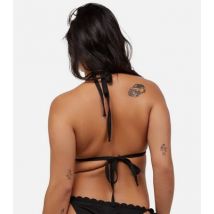 Peek & Beau Black Scallop Triangle Bikini Top New Look