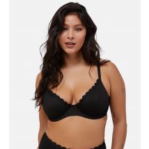 Women's Black Scallop Underwired Bikini Top Peek & Beau New Look