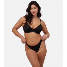 Women's Black Scallop High Leg Bikini Bottoms Peek & Beau New Look