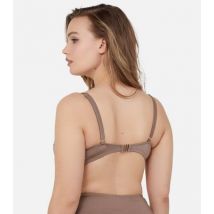 Wolf & Whistle Brown Ruched Bikini Top New Look
