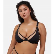Women's Black Mesh Underwired Bikini Top Wolf & Whistle New Look