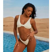 Women's Cream Textured Bikini Top Moda Minx New Look