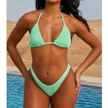 Women's Light Green Textured Brazilian Bikini Bottoms Moda Minx New Look